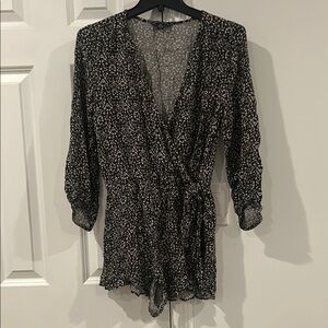 American Eagle Floral Wrap Romper